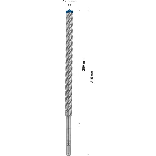 Broca para martillo EXPERT SDS plus-7X de 17 x 250 x 315 mm