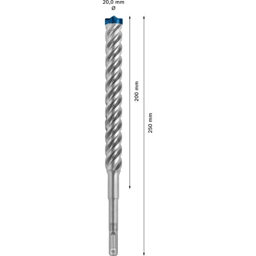 Broca para martillo EXPERT SDS plus-7X de 20 x 200 x 250 mm