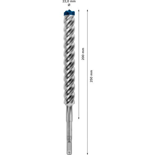 Broca para martillo EXPERT SDS plus-7X de 22 x 200 x 250 mm
