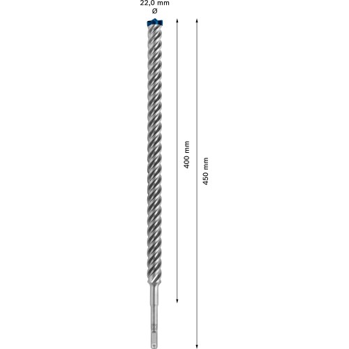 Broca para martillo EXPERT SDS plus-7X de 22 x 400 x 450 mm