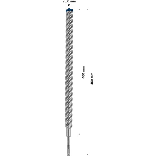 Broca para martillo EXPERT SDS plus-7X de 25 x 400 x 450 mm