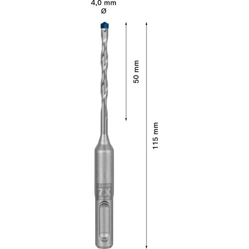Broca para martillo EXPERT SDS plus-7X de 4 x 50 x 115 mm, 10 unidades