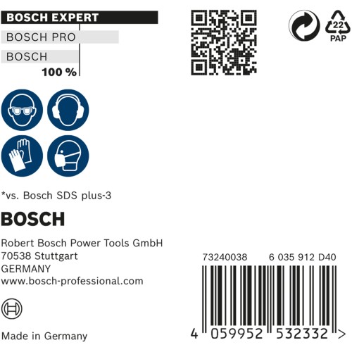 Broca para martillo EXPERT SDS plus-7X de 6 x 100 x 165 mm, 10 unidades