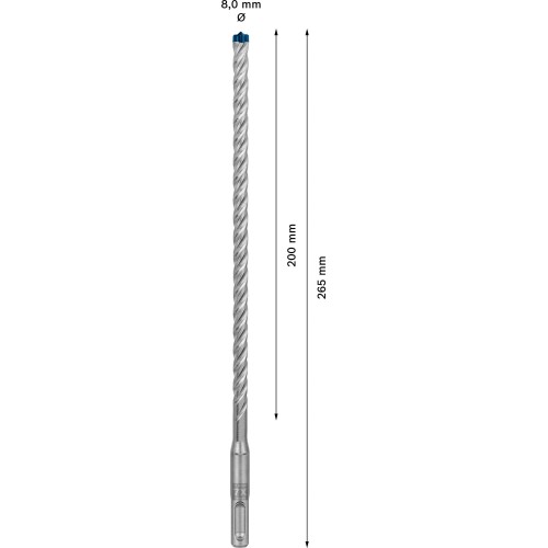 Broca para martillo EXPERT SDS plus-7X de 8 x 200 x 265 mm, 10 unidades