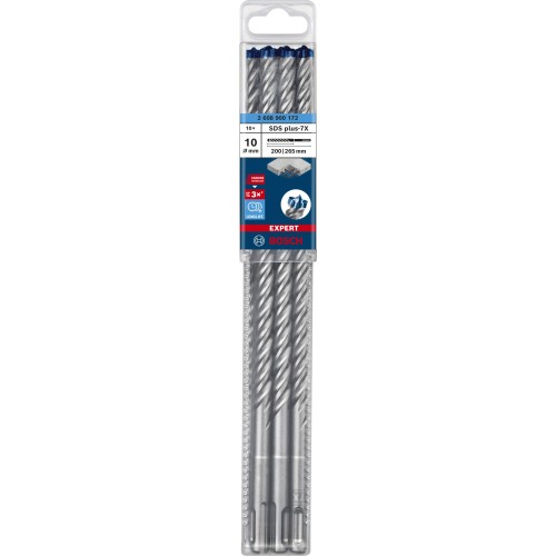 Broca para martillo EXPERT SDS plus-7X de 10 x 200 x 265 mm, 10 unidades