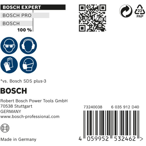 Broca para martillo EXPERT SDS plus-7X de 12 x 100 x 165 mm, 10 unidades
