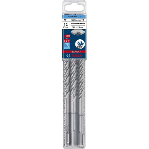 Broca para martillo EXPERT SDS plus-7X de 12 x 150 x 215 mm, 10 unidades