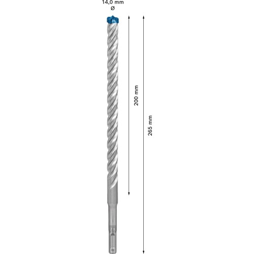 Broca para martillo EXPERT SDS plus-7X de 14 x 200 x 265 mm, 10 unidades