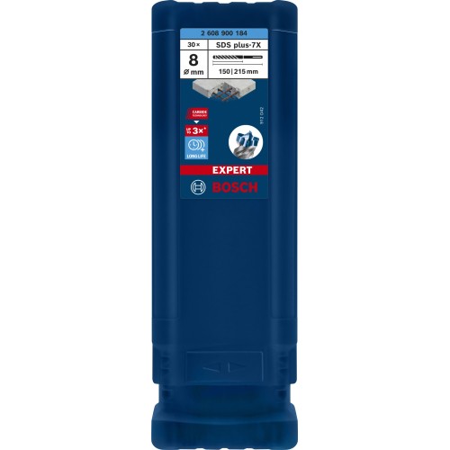 Broca para martillo EXPERT SDS plus-7X de 8 x 150 x 215 mm, 30 unidades