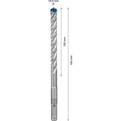 Broca para martillo EXPERT SDS plus-7X de 10 x 100 x 165 mm, 30 unidades