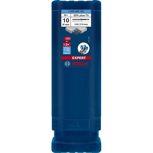 Broca para martillo EXPERT SDS plus-7X de 10 x 150 x 215 mm, 30 unidades