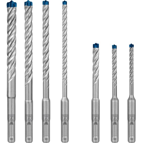 Set de brocas para martillo EXPERT SDS plus-7X 5/6/6/8/8/10/12 mm, 7 unidades