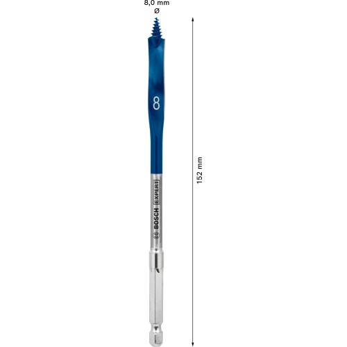 Broca fresadora plana EXPERT Self Cut Speed de 8 x 152 mm