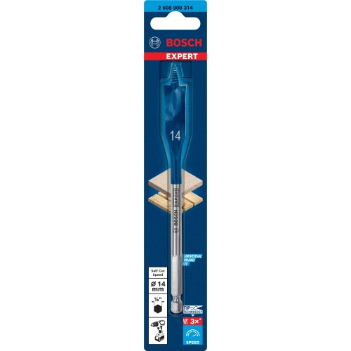 Broca fresadora plana EXPERT Self Cut Speed de 14 x 152 mm