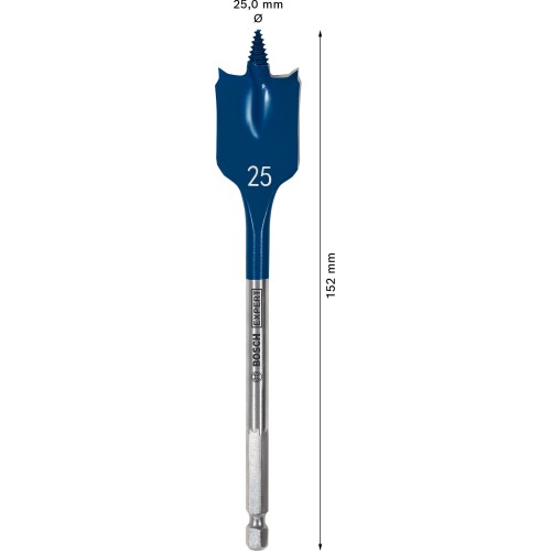 Broca fresadora plana EXPERT Self Cut Speed de 25 x 152 mm