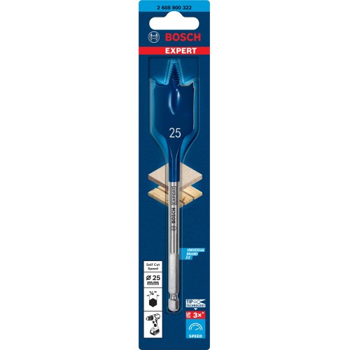 Broca fresadora plana EXPERT Self Cut Speed de 25 x 152 mm