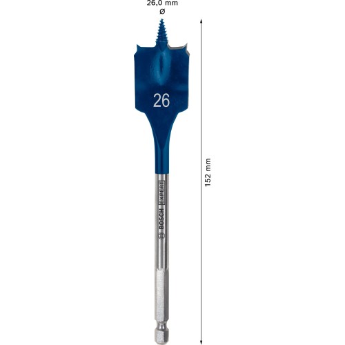 Broca fresadora plana EXPERT Self Cut Speed de 26 x 152 mm