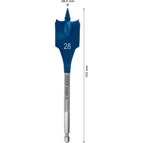 Broca fresadora plana EXPERT Self Cut Speed de 28 x 152 mm