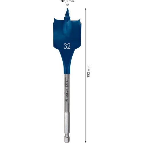 Broca fresadora plana EXPERT Self Cut Speed de 32 x 152 mm