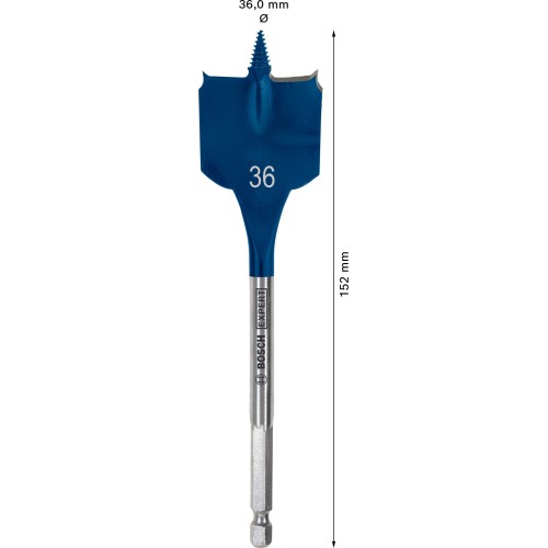 Broca fresadora plana EXPERT Self Cut Speed de 36 x 152 mm