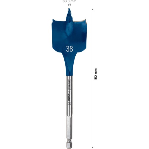 Broca fresadora plana EXPERT Self Cut Speed de 38 x 152 mm
