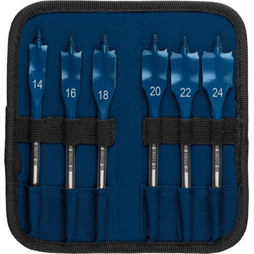 Set de brocas fresadoras planas EXPERT Self Cut Speed de 14/16/18/20/22/24 mm, 6 unidades