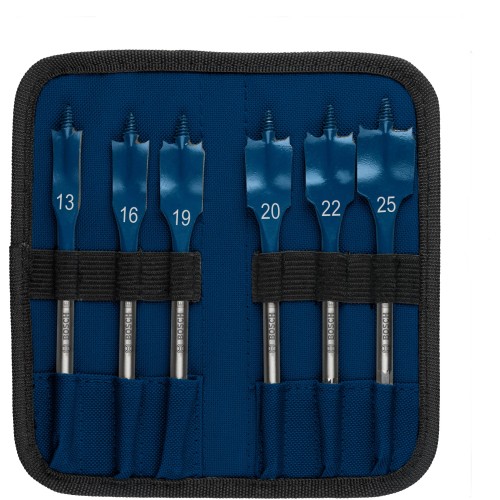 Set de brocas fresadoras planas EXPERT Self Cut Speed de 13/16/19/20/22/25 mm, 6 unidades