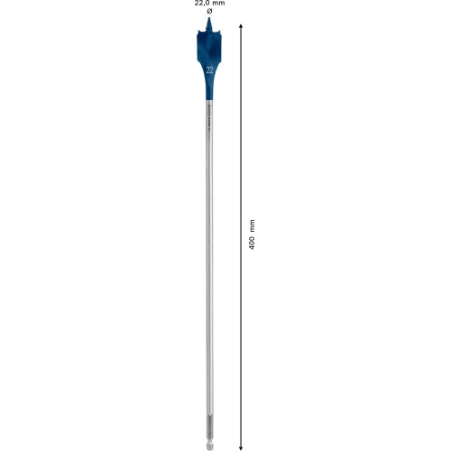 Broca fresadora plana EXPERT Self Cut Speed de 22 x 400 mm