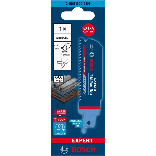 Hoja de sierra sable EXPERT 'Thick Tough Metal' S 555 CHC, 1 unidad