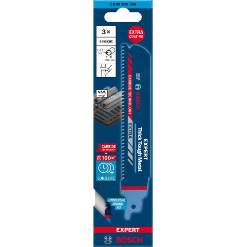 Hoja de sierra sable EXPERT 'Thick Tough Metal' S 955 CHC, 3 unidades