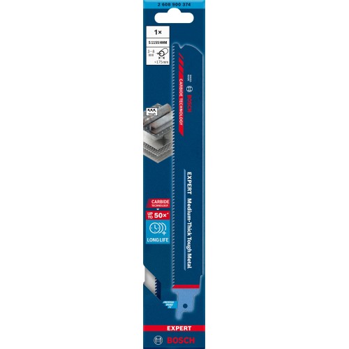 Hoja de sierra sable EXPERT ‘Medium-Thick Tough Metal’ S 1155 HHM, 1 unidad