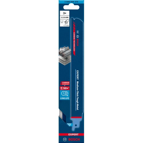 Hoja de sierra sable EXPERT Medium-Thick Tough Metal S1155HHM, 3 uds.