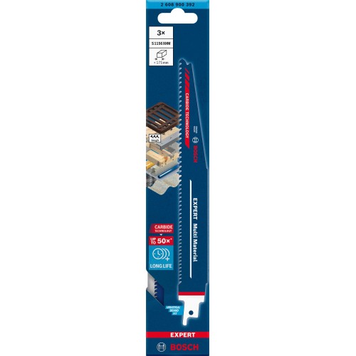 Hoja de sierra sable EXPERT 'Multi Material' S 1156 XHM, 3 unidades