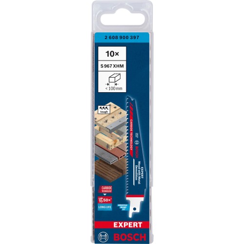 Hoja de sierra sable EXPERT Wood with Metal Demolition S967XHM 10 uds.
