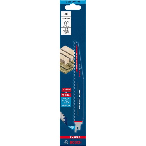 Hoja de sierra sable EXPERT 'Tough Wood' S 1142 KHM, 3 unidades