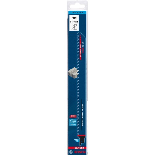 Hoja de sierra sable EXPERT ‘Aerated Concrete’ S 1241 HM, 10 unidades