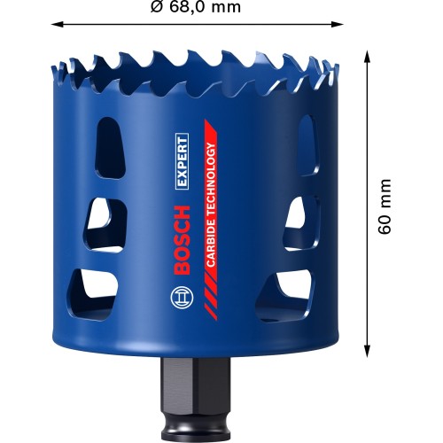 Sierra de corona EXPERT Tough Material de 68 x 60 mm
