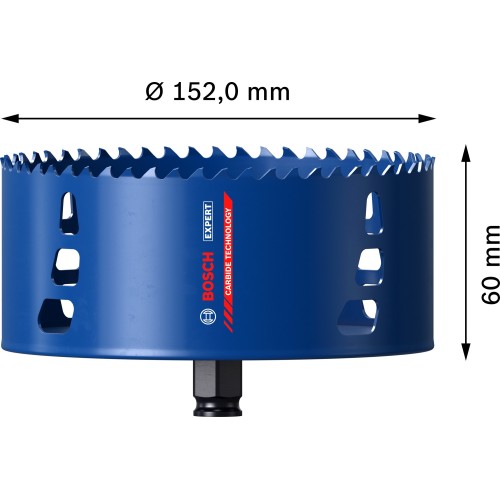 Sierra de corona EXPERT Tough Material de 152 x 60 mm