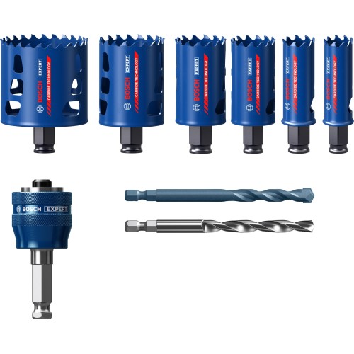 Set de sierras de corona EXPERT Multi Material de 22/25/35/40/51/68 mm, 9 uds.