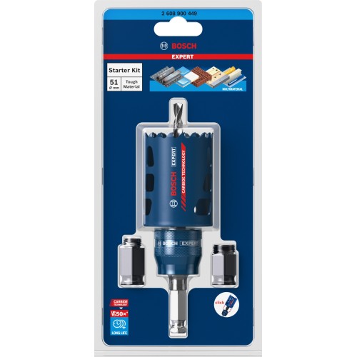 Kit de iniciación de sierras de corona EXPERT Multi Material de 51 x 60 mm