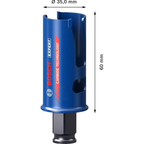 Sierra de corona EXPERT Construction Material de 35 x 60 mm