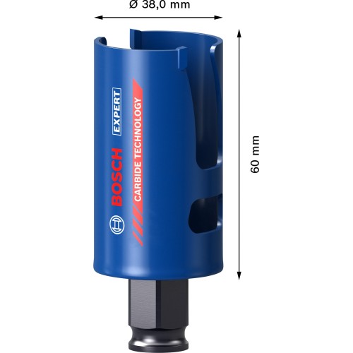 Sierra de corona EXPERT Construction Material de 38 x 60 mm