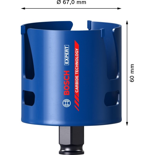 Sierra de corona EXPERT Construction Material de 67 x 60 mm
