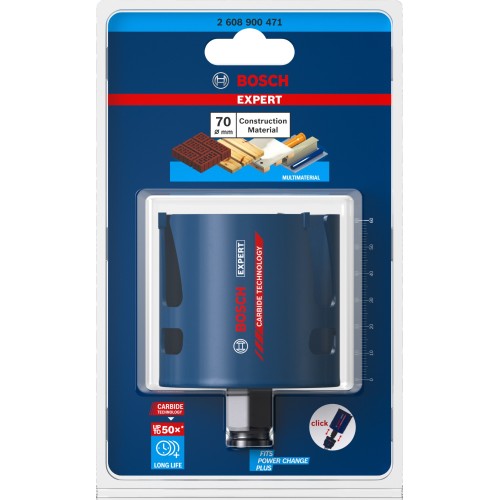 Sierra de corona EXPERT Construction Material de 70 x 60 mm