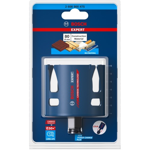 Sierra de corona EXPERT Construction Material de 80 x 60 mm