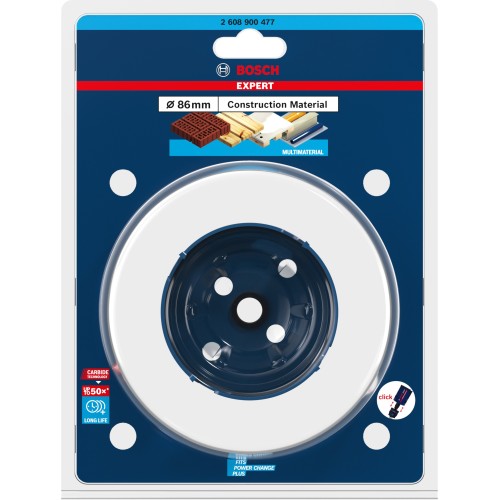 Sierra de corona EXPERT Construction Material de 86 x 60 mm