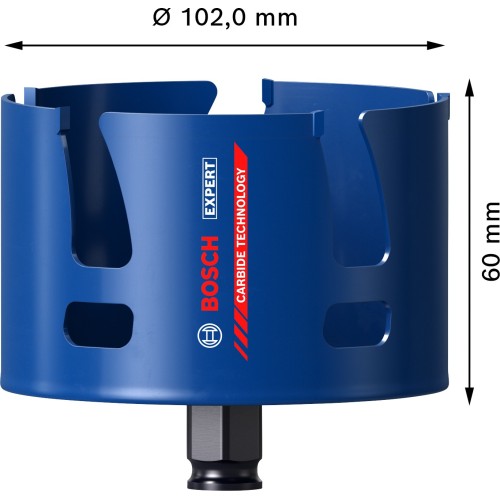Sierra de corona EXPERT Construction Material de 102 x 60 mm
