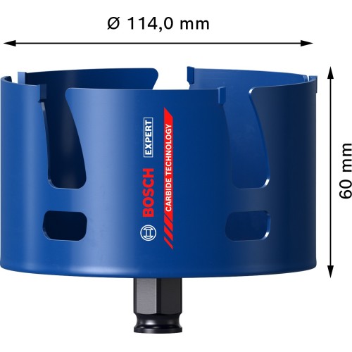 Sierra de corona EXPERT Construction Material de 114 x 60 mm
