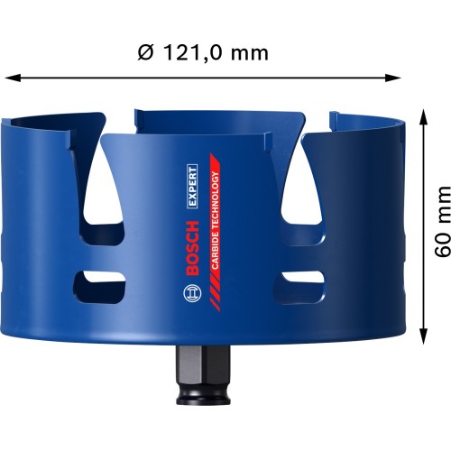 Sierra de corona EXPERT Construction Material de 121 x 60 mm
