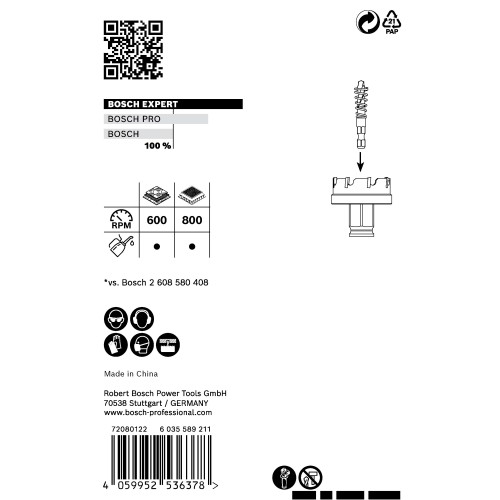 Sierra de corona EXPERT Sheet Metal de 20 x 5 mm